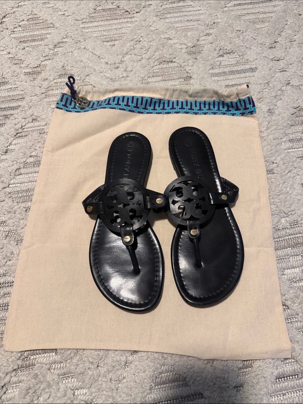 Tory Burch Miller Sandal Leather Black